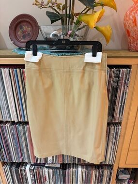 PRICE DROP: FINITY STUDIO, lined, camel/tan LAMBSKIN LEATHER Pencil Skirt, 10